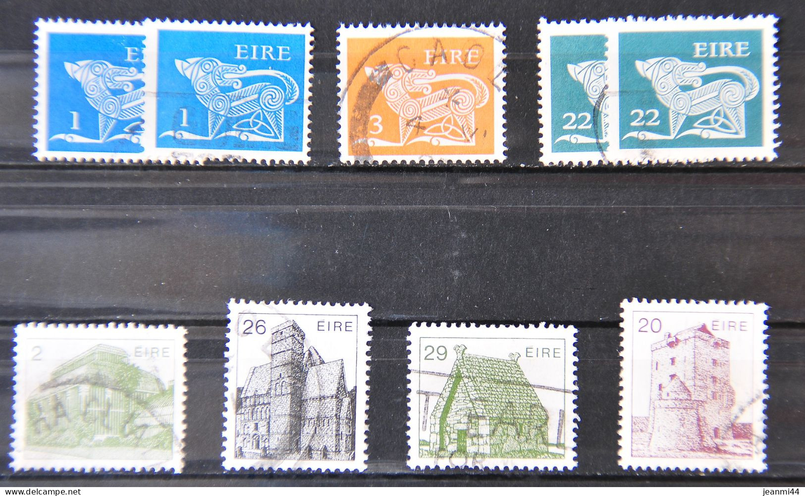 IRLANDE - Animaux Stylisés Et Architecture - Lot De 7 Timbres Oblitérés - Gebruikt