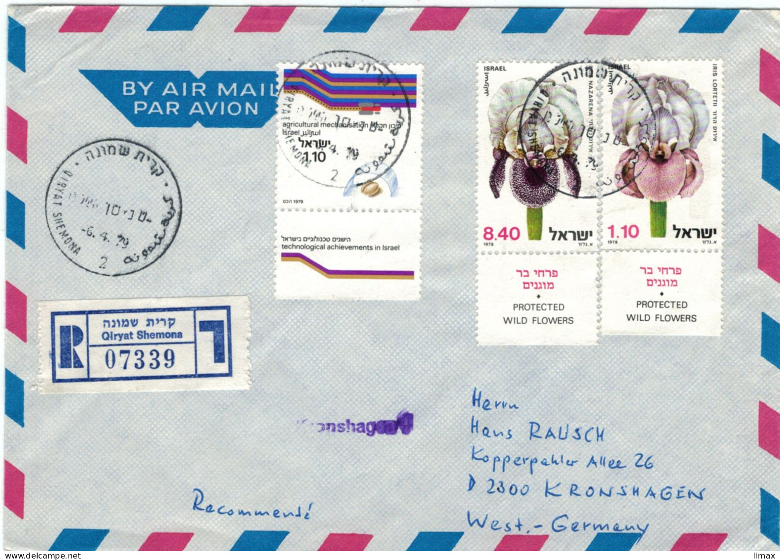 Landwirtschaft & Naturschutz Schliessen Sich Aus - Beleg Zum Thema: Mechanisierung Vs. Orchideen - Reko Qirat Shemona - Used Stamps (with Tabs)