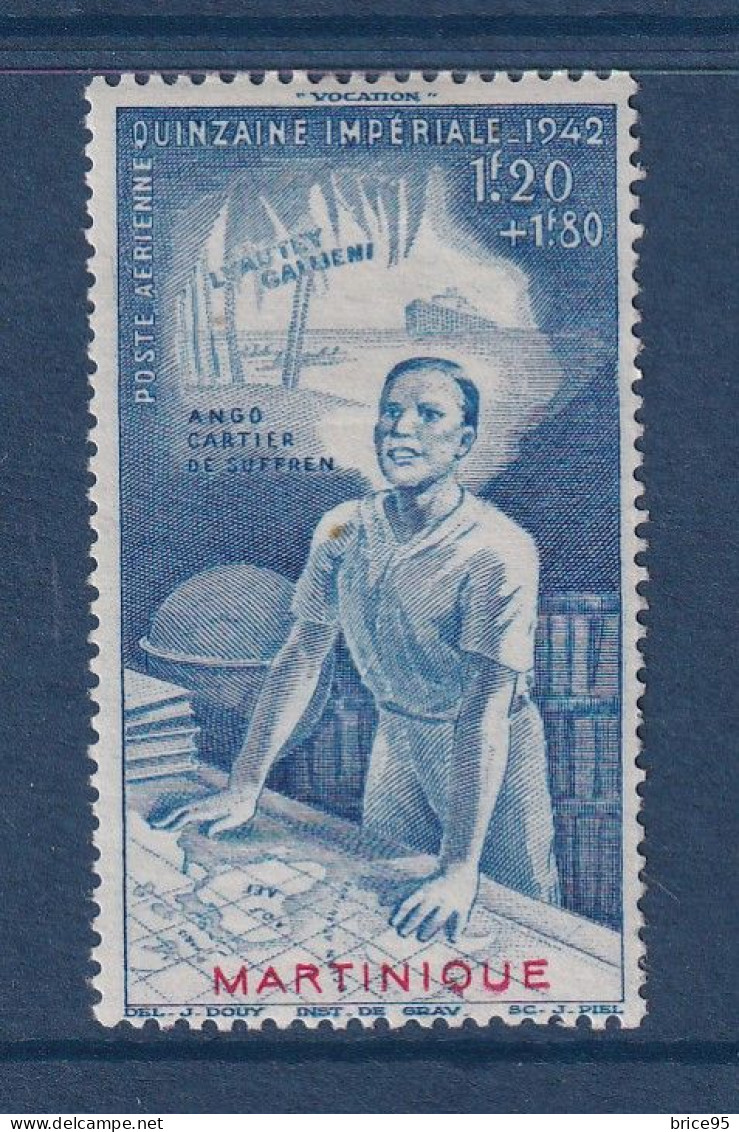 Martinique - YT PA N° 3 * - Neuf Avec Charnière - Poste Aérienne - 1942 - Posta Aerea