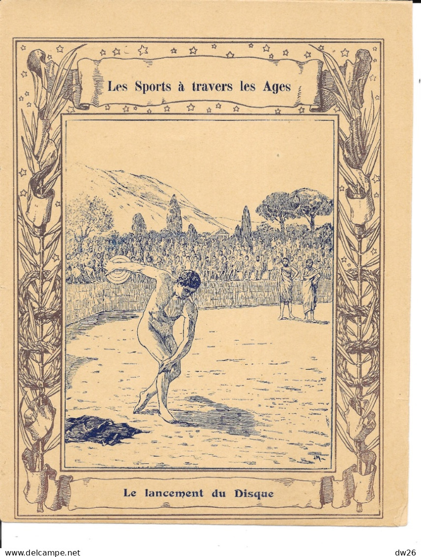 Beau Protège-cahiers Monochrome - Les Sports à Travers Les âges (Jeux Olympiques, Le Lancement Du Disque) - Copertine Di Libri