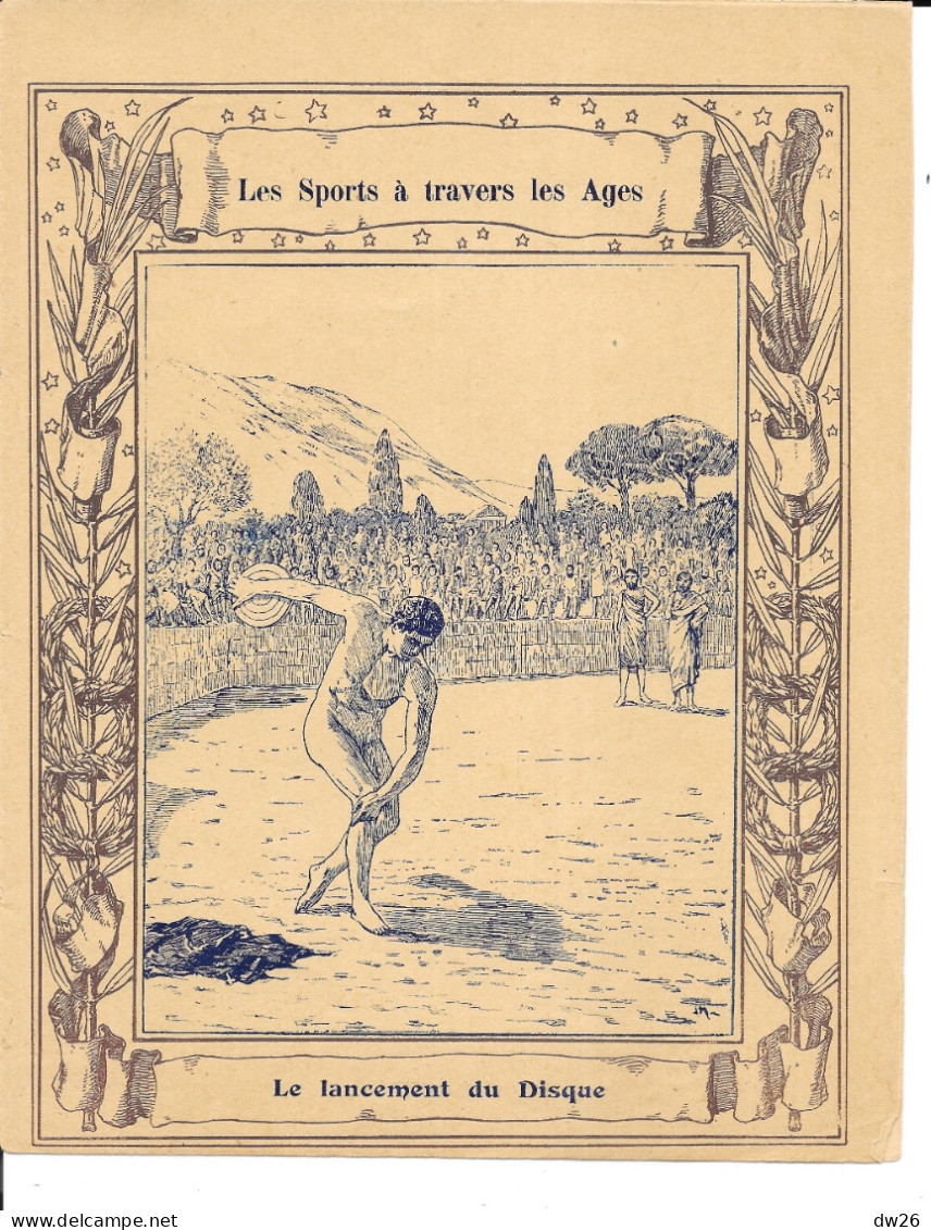 Beau Protège-cahiers Monochrome - Les Sports à Travers Les âges (Jeux Olympiques, Le Lancement Du Disque) - Omslagen Van Boeken