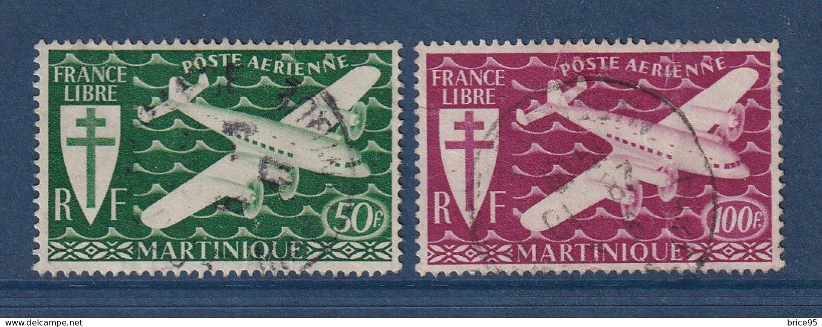 Martinique - YT PA N° 4 Et 5 - Oblitéré - Poste Aérienne - 1945 - Aéreo