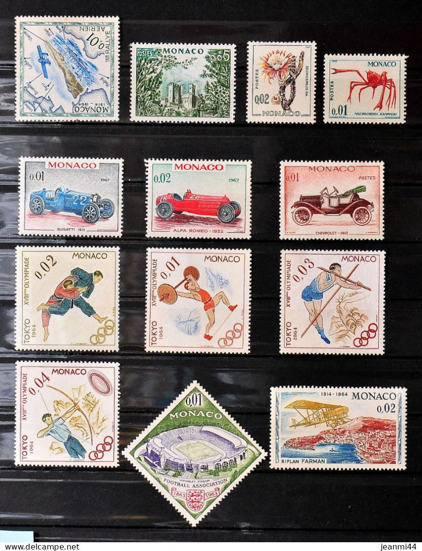 MONACO 1960/1969 - Petit Lot De 13 Timbres Oblitérés - Oblitérés