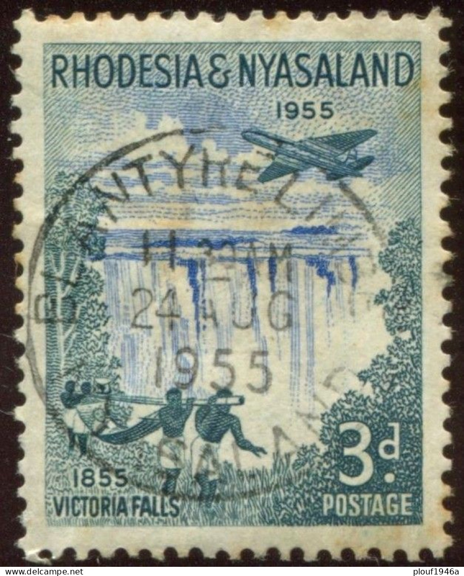 Pays : 404 (Rhodésie-Nyassaland : Colonie Britannique)  Yvert Et Tellier :    16 (o)  Belle Oblitération - Rhodesia & Nyasaland (1954-1963)