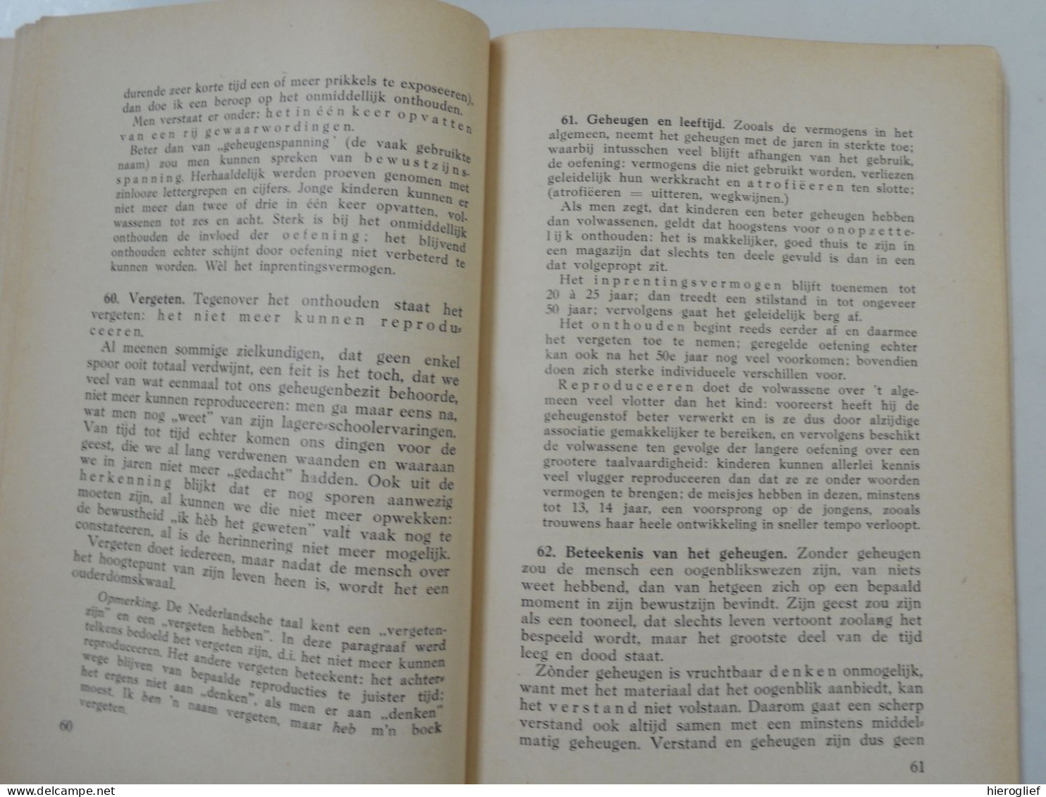 ELEMENTAIRE ZIELKUNDE Door Fr. S. Rombouts 1930 Waarneming Gevoelen Begeren Willen Temperament Psychologie - Andere & Zonder Classificatie