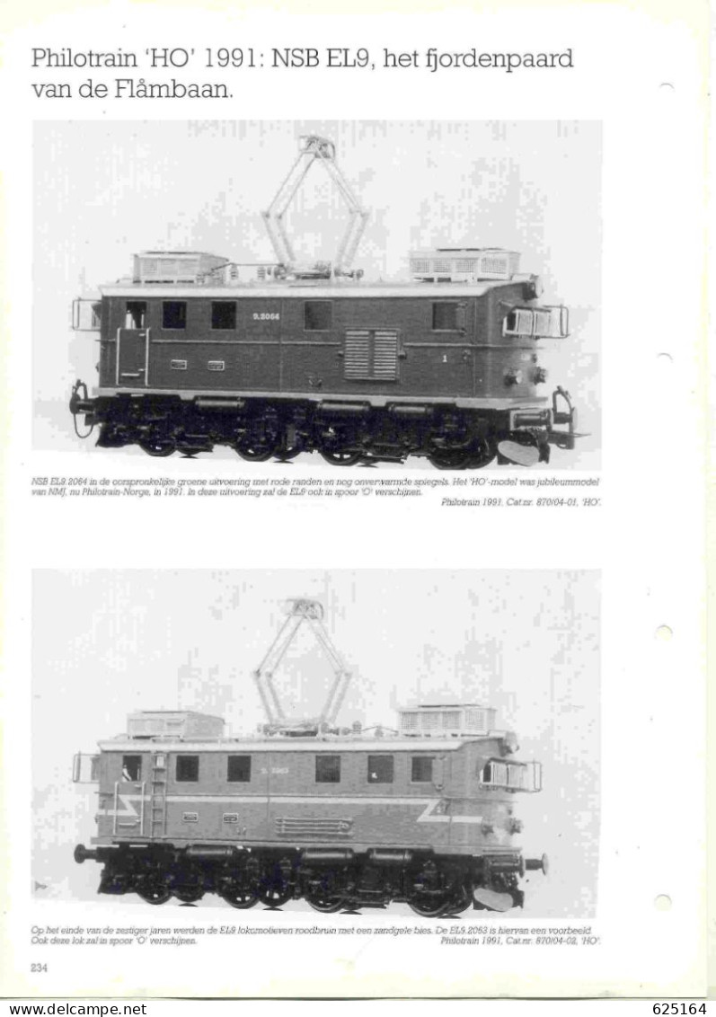 Catalogue PHILOTRAIN 1991 NSB EL9 HO - NS 7742 O - Goederenwagen Europa O - Nerlandés