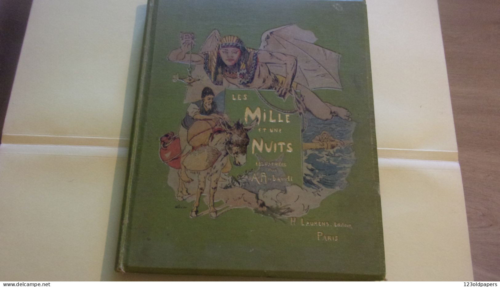 BEAU CARTONNAGE  H LAURENS  Les Mille Et Une Nuits / Illustrations De A. Robaudi - 1901-1940