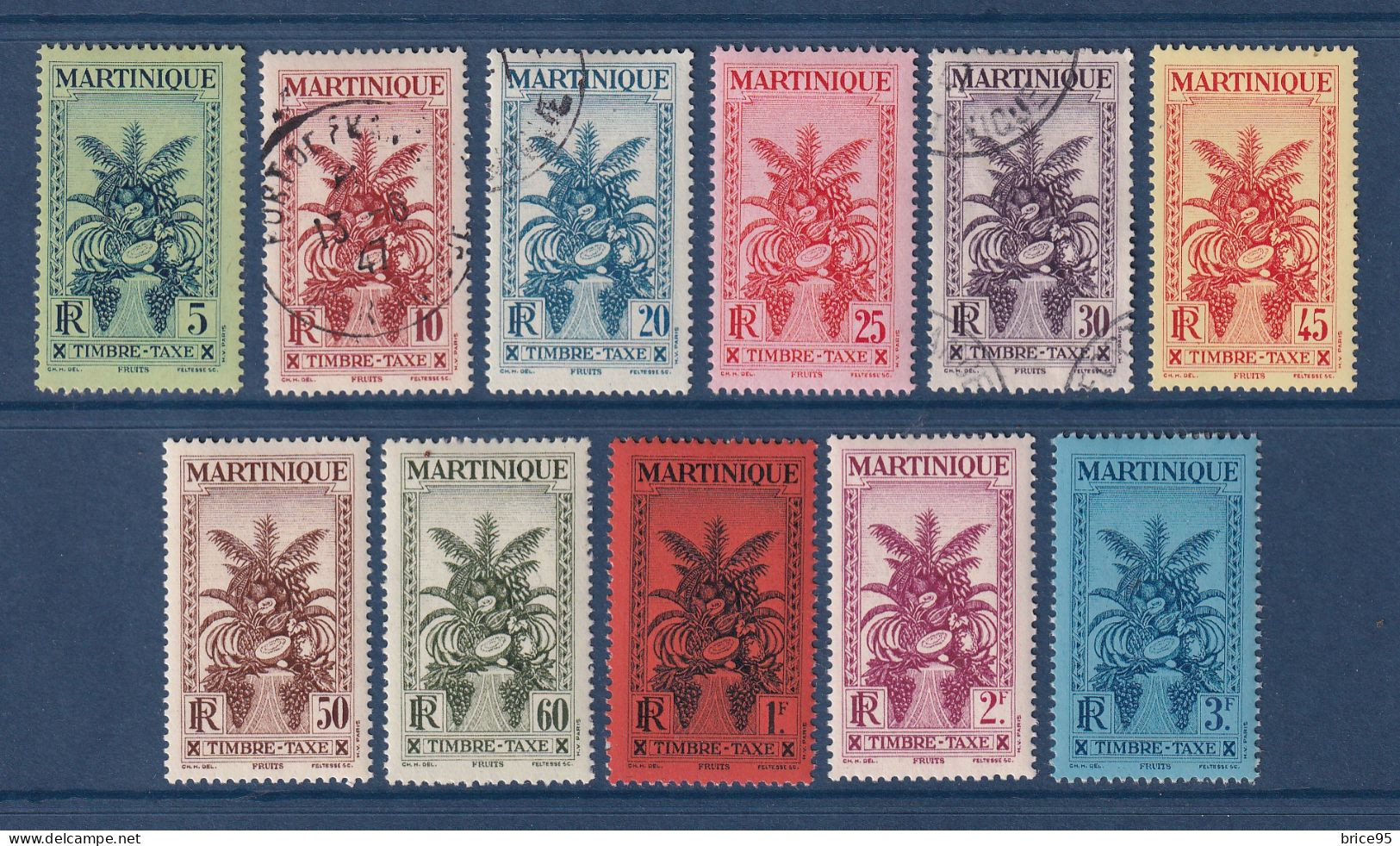 Martinique - Taxe - YT N° 12 à 22 - Neuf Avec Charnière Et Oblitéré - 1933 - Portomarken