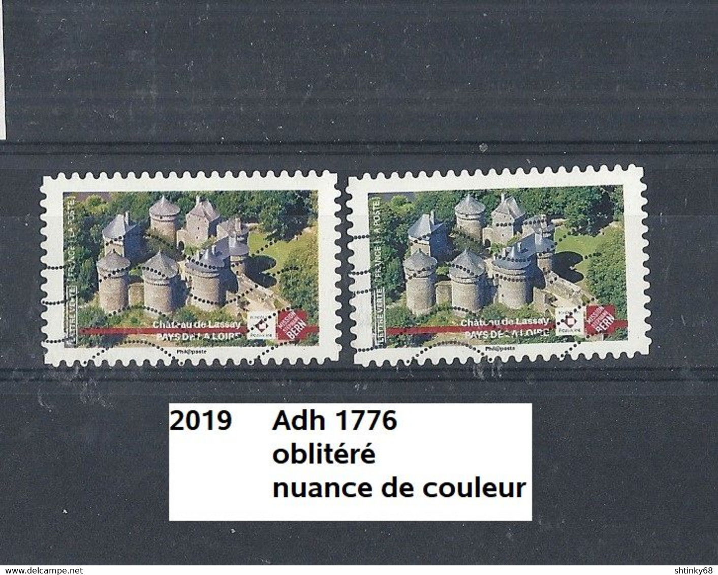 Variété Adhésif De 2019 Oblitéré Y&T N° Adh 1776 Nuance De Couleur - Oblitérés