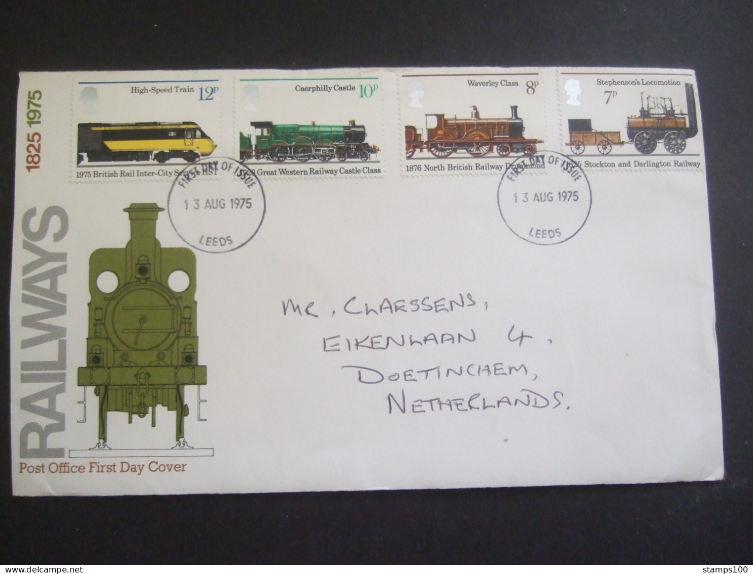 GREAT BRITAIN 1975. TRAINS    (MAP19-TVN) - 1971-1980 Decimal Issues