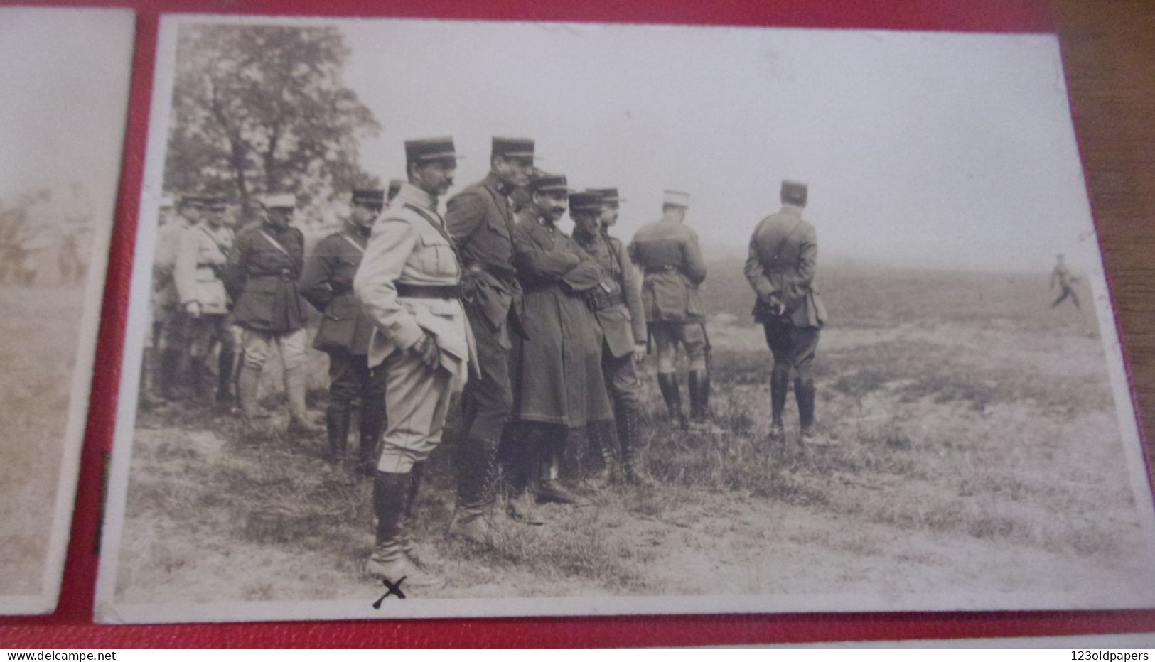 WWI LOT DE 4  CARTE PHOTO JUIN 1919 MANOEUVRES EN RHENANIE COMMANDANT - Oorlog 1914-18