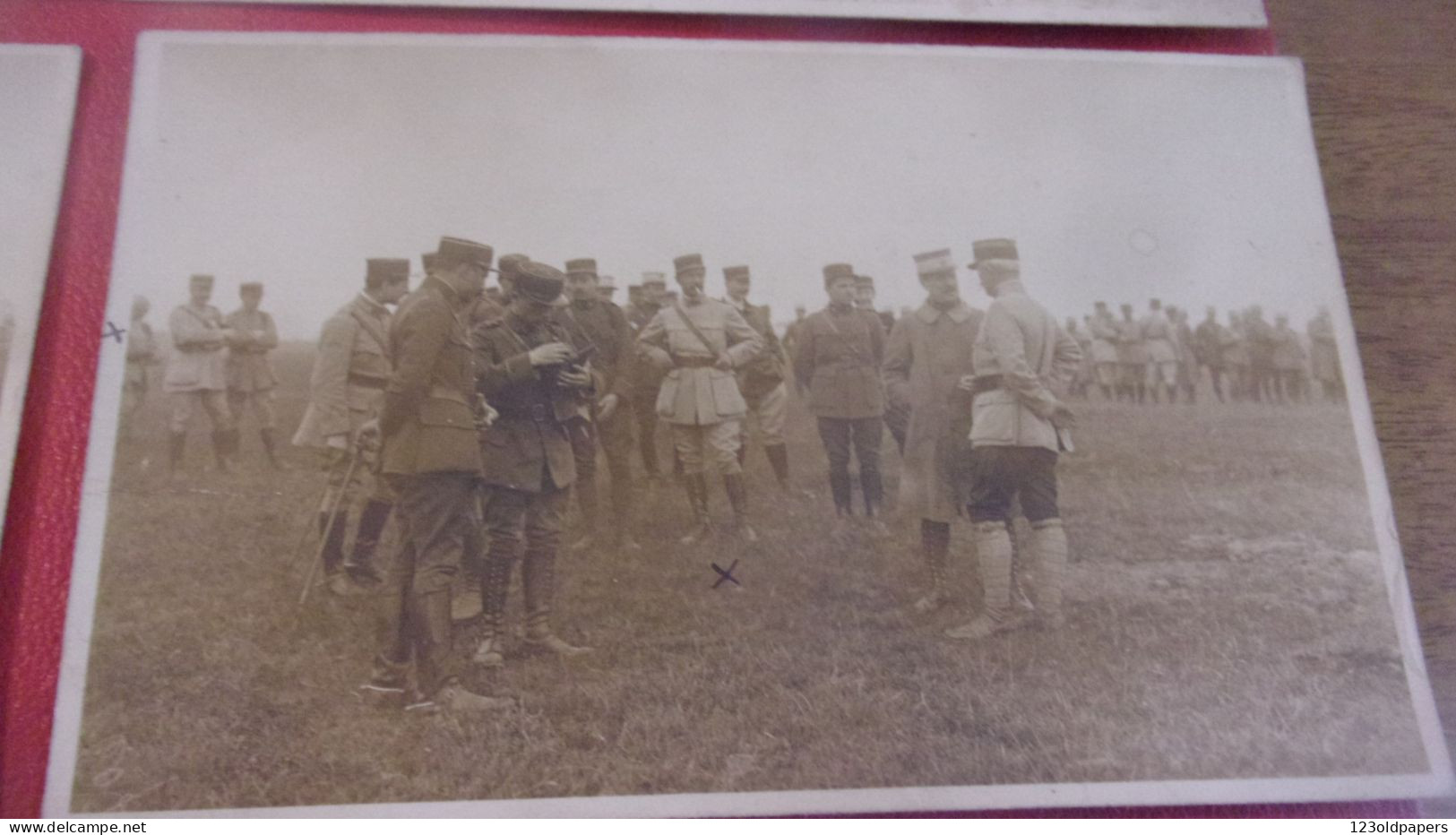 WWI LOT DE 4  CARTE PHOTO JUIN 1919 MANOEUVRES EN RHENANIE COMMANDANT - Oorlog 1914-18