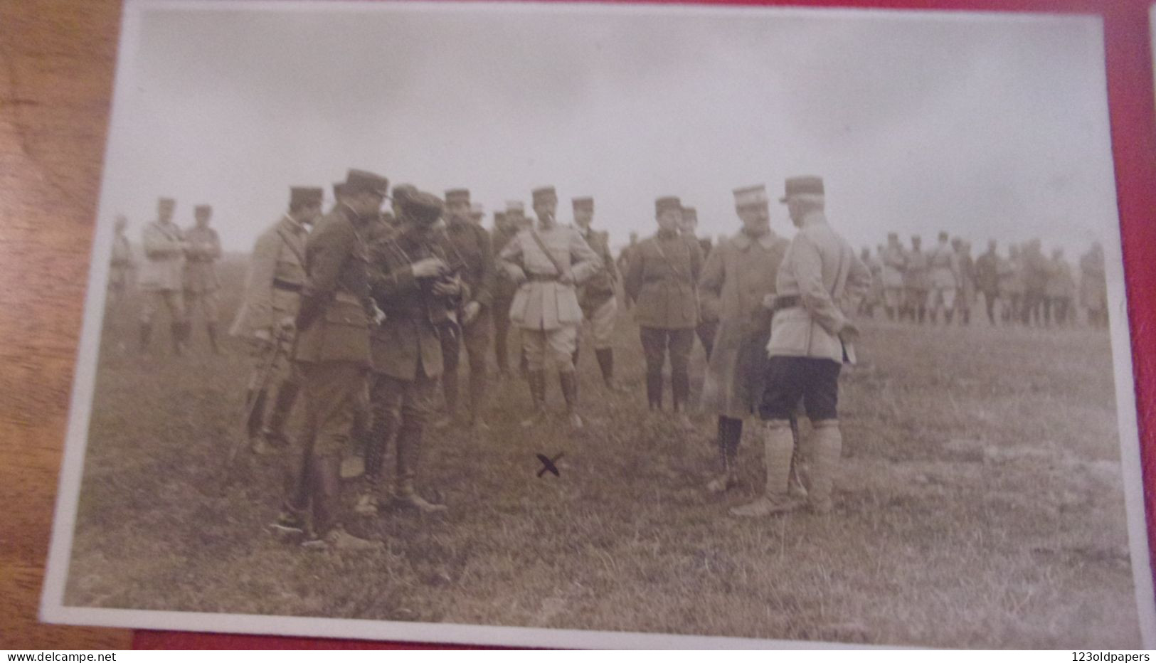 WWI LOT DE 4  CARTE PHOTO JUIN 1919 MANOEUVRES EN RHENANIE COMMANDANT - Oorlog 1914-18