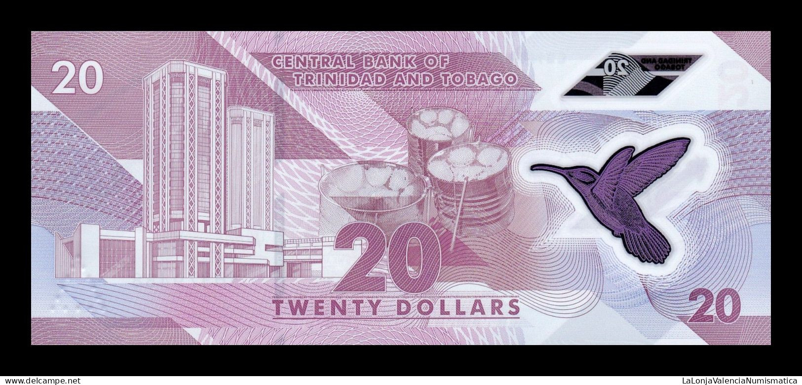 Trinidad & Tobago 20 Dollars 2020 Pick 63 Polymer Sc Unc - Trindad & Tobago