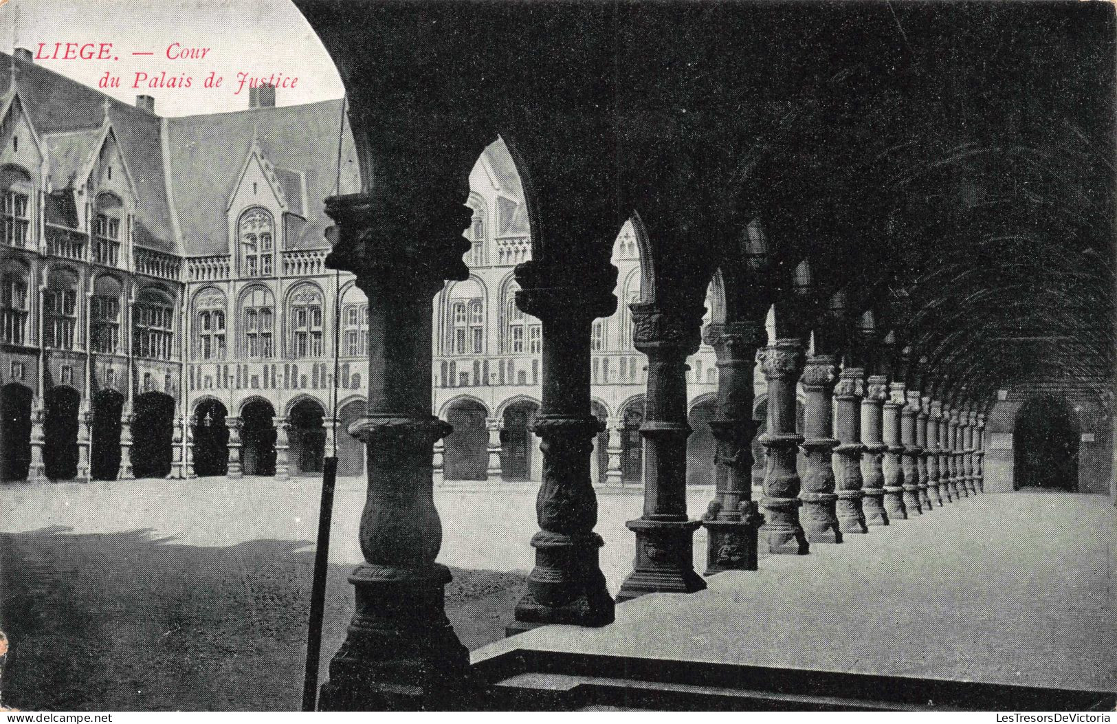 BELGIQUE - Liège - Cour Du Palais De Justice - Carte Postale Ancienne - Liege