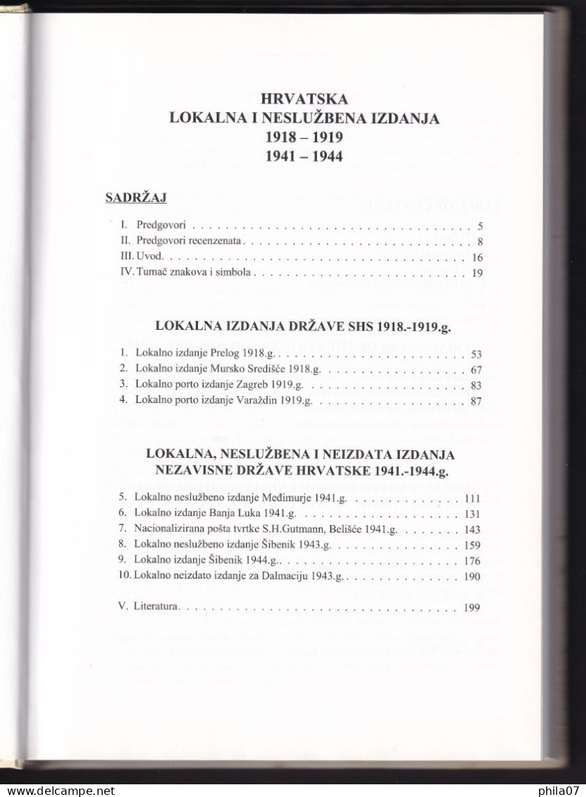 Mladen Vilfan: Croatia Local And Unofficial Isses 1918-1919, 1941-1944 / Hrvatska Lokalna I Neslužbena Izdanja 1918-1919 - Altri & Non Classificati