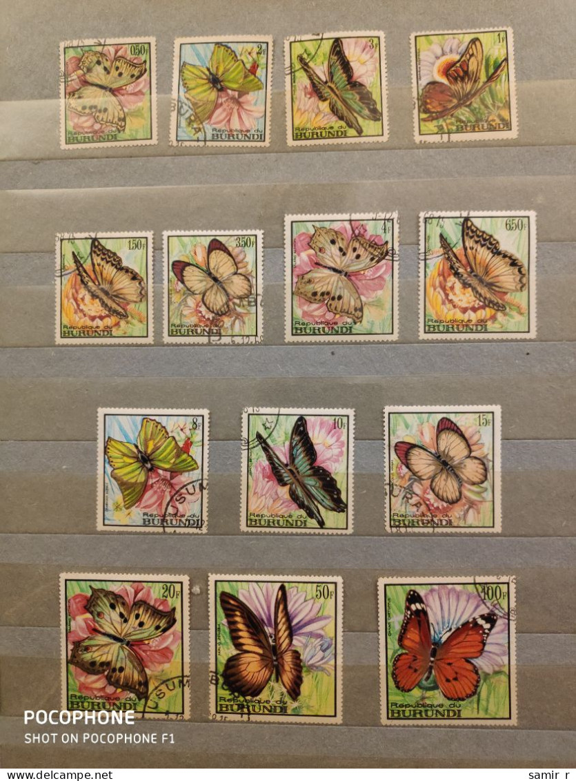 1968 Burundi	Butterflies (F26) - Oblitérés