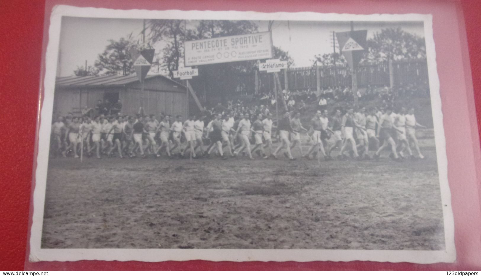 WWII STALAG IX B- (Bad-Ord)-  Prisonniers 1942 PENTECOTE SPORTIVE FOOTBALL ATHLETISME - Bad Orb