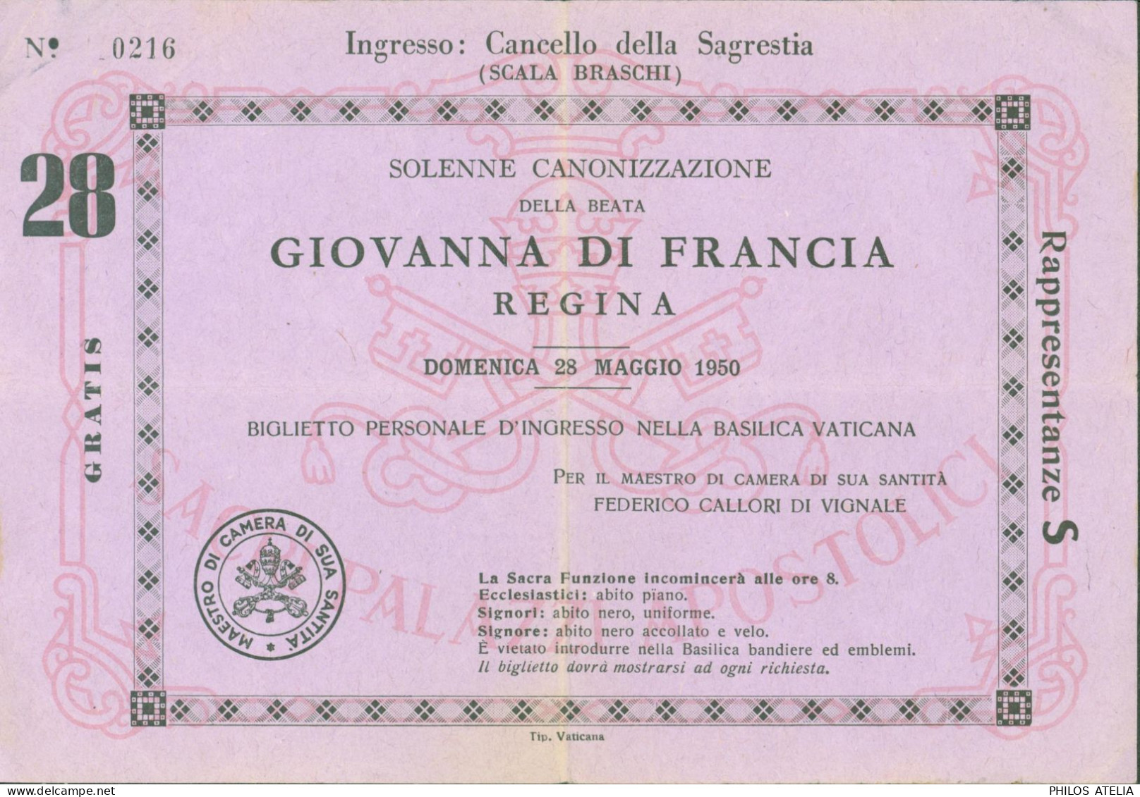 Vatican Document Canonisation 1950 De Jeanne De France Fille De Louis XI épouse De Louis XII Par Le Pape Pie XII - Lettres & Documents