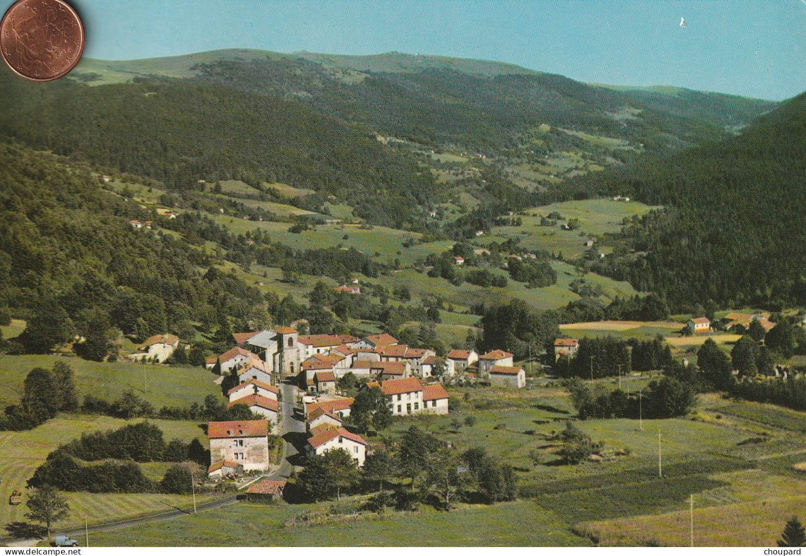 63 - Carte Postale Ancienne Semi Moderne De SAINT PIERRE LA BOURLHONNE Vue Aérienne - Other & Unclassified