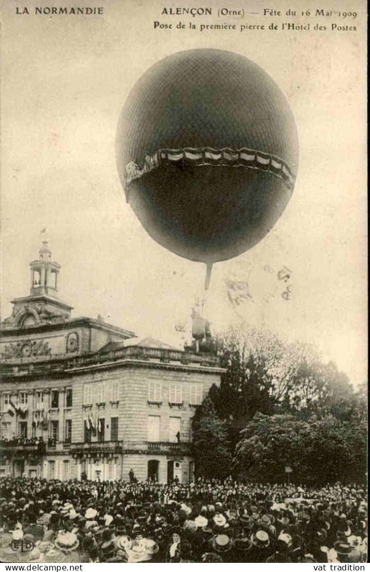 AVIATION - Carte Postale Du Lancement Du Ballon à Alençon En 1909 - L 146472 - Montgolfières