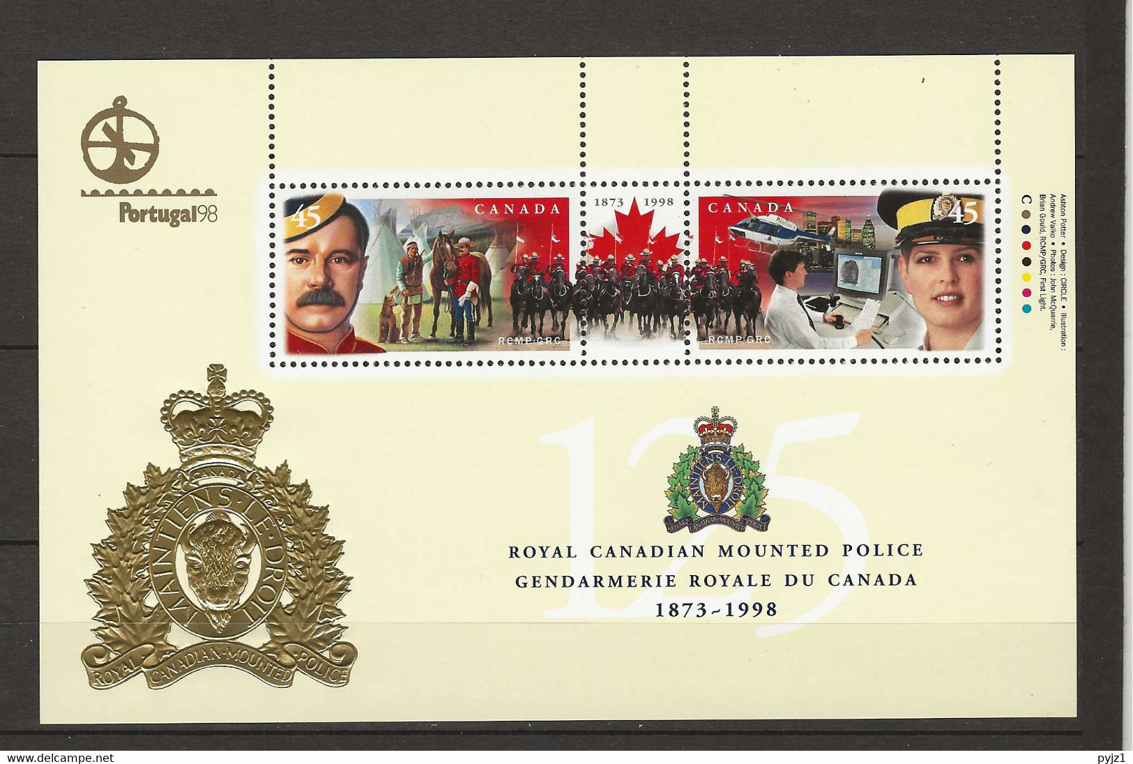 1998 MNH Canada Mi Block  25-II Postfriis** - Blocks & Sheetlets