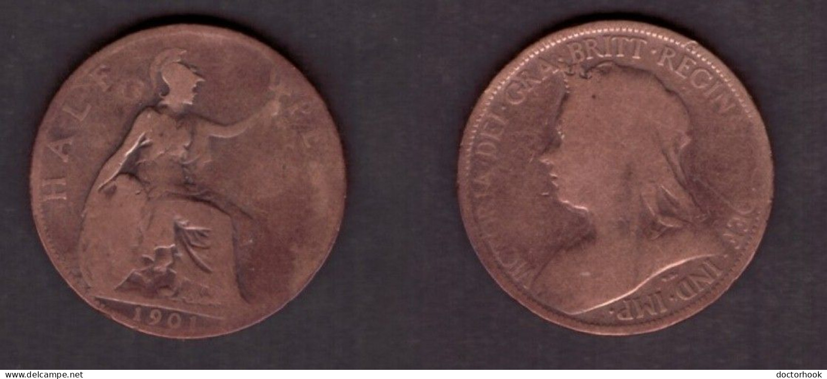 GREAT BRITAIN   1/2 PENNY 1901 (KM # 789) #7415 - C. 1/2 Penny