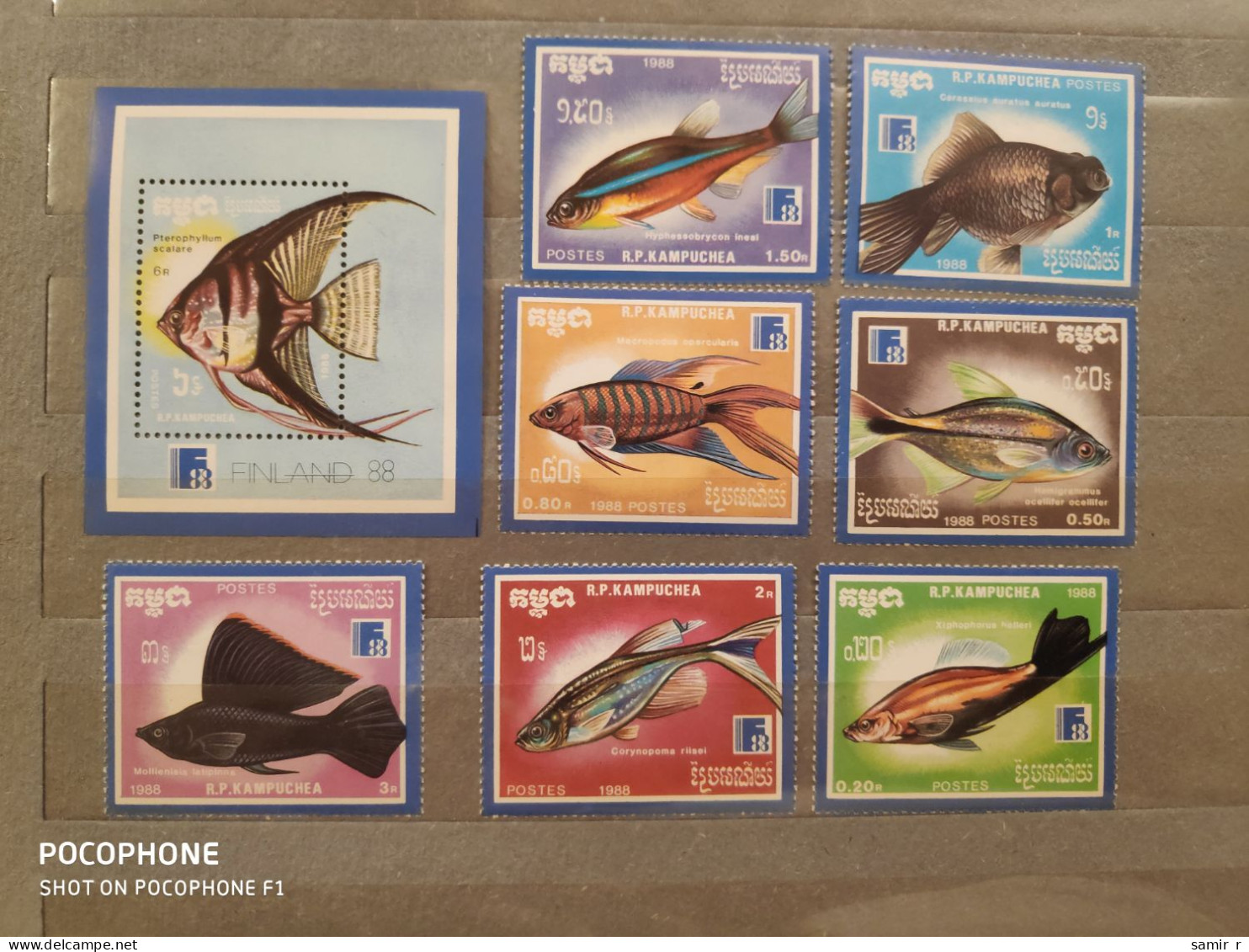 1988 Kampuchea	Fishes (F27) - Kampuchea