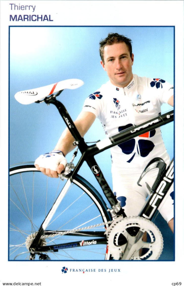 Carte Cyclisme Cycling サイクリング Format Cpm Equipe Cyclisme Pro Française Des Jeux 2007 Thierry Marichal Belge Superbe.Etat - Radsport