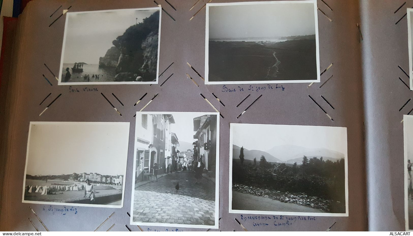 album de famille avec cartes postales , photos , et affiches , environs 300 pièces , divers departements , portugal , co