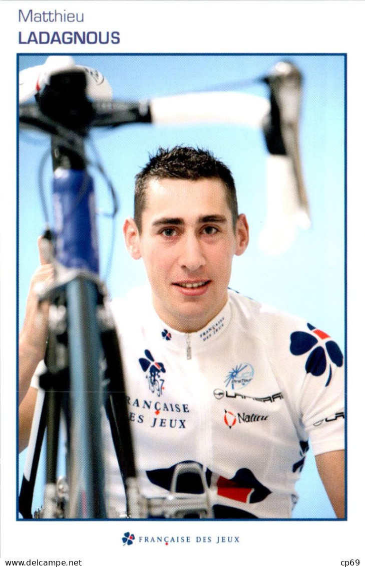 Carte Cyclisme Cycling サイクリング Format Cpm Equipe Cyclisme Pro Française Des Jeux 2007 Matthieu Ladagnous France Superbe.E - Cycling