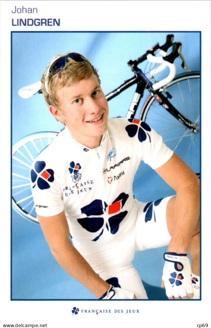 Carte Cyclisme Cycling サイクリング Format Cpm Equipe Cyclisme Pro Française Des Jeux 2007 Johan Lindgren Suède Superbe.Etat - Wielrennen