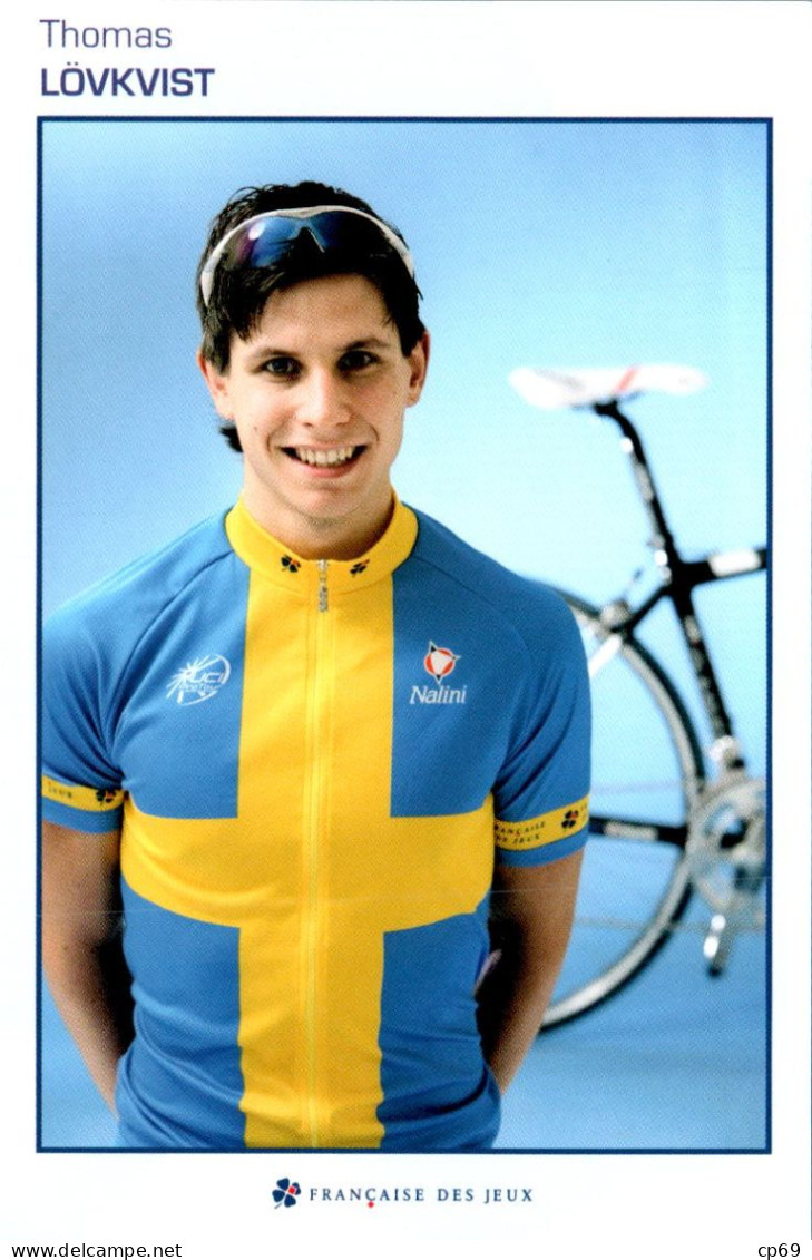 Carte Cyclisme Cycling サイクリング Format Cpm Equipe Cyclisme Pro Française Des Jeux 2007 Thomas Lövkvist Suède Superbe.Etat - Cycling