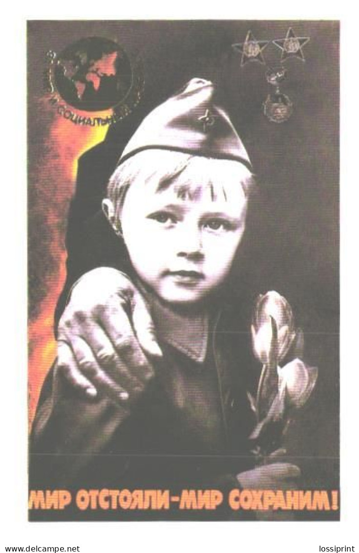 Pocket Calendar, For Peace And Social Progress, Boy In Soldier Uniform, 1989 - Small : 1981-90