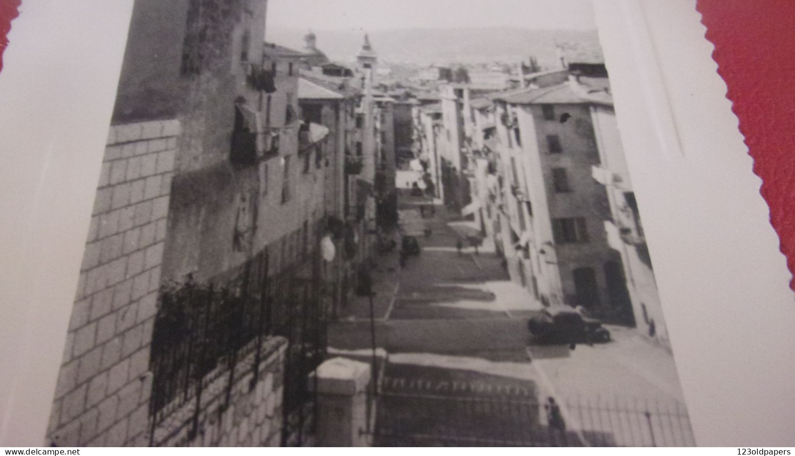 Photo Ancienne Snapshot - VIEUX NICE RUE ROSSETTI 1952 - Life In The Old Town (Vieux Nice)