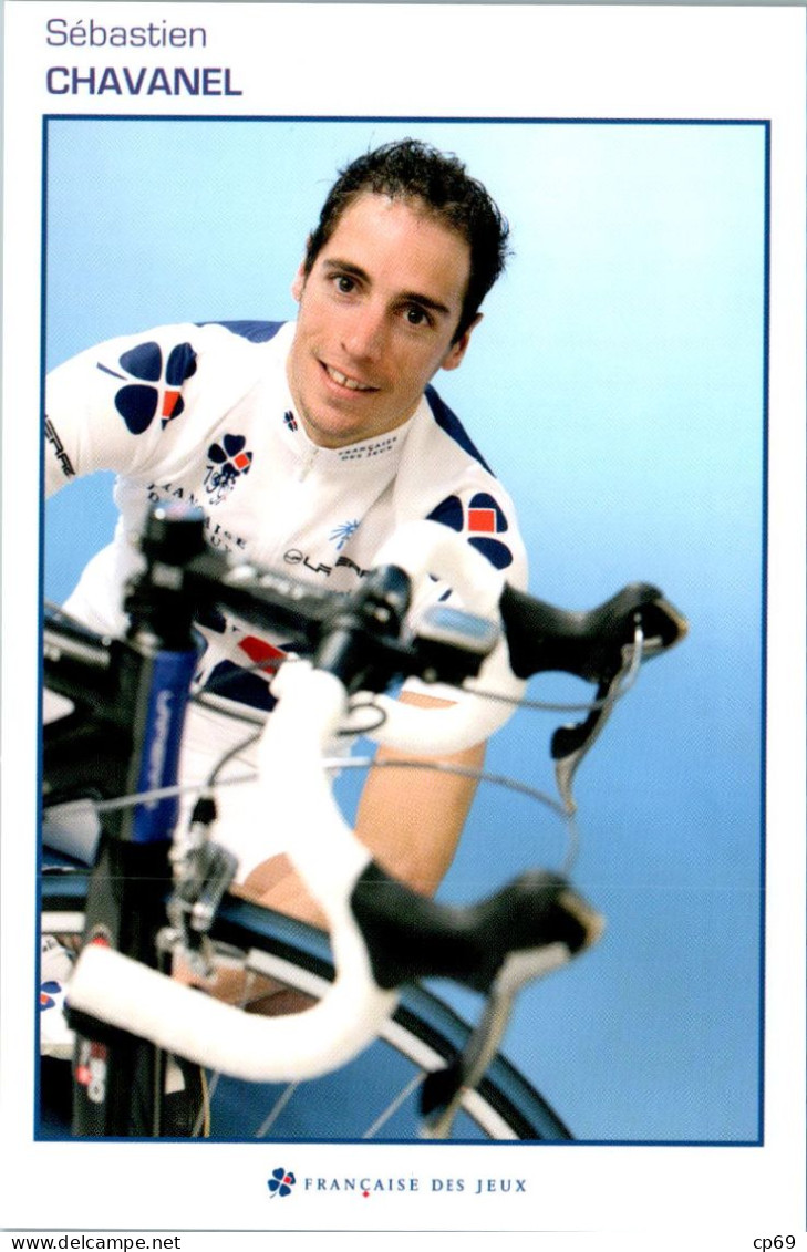 Carte Cyclisme Cycling サイクリング Format Cpm Equipe Cyclisme Pro Française Des Jeux 2007 Sébastien Chavanel France Superbe.E - Cycling