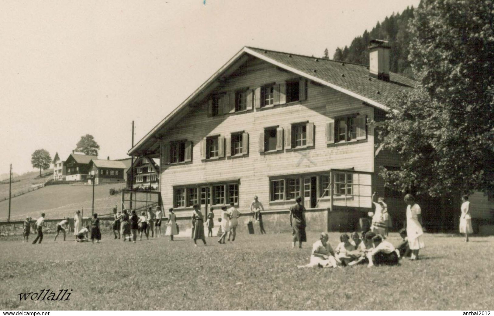 Rar Spielende Kinder In Den Sommerferien Am Zwingliheim Wildhaus Buchs St. Gallen Um 1950 - Buchs