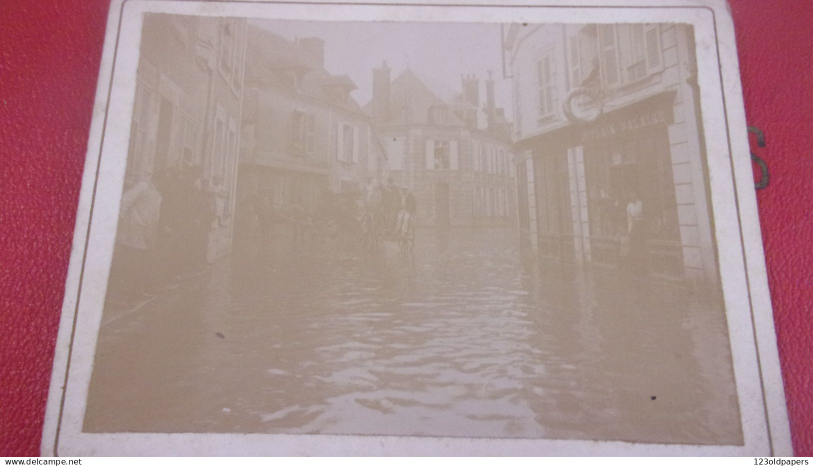 Photo Ancienne Snapshot - LIGNIERES 18 INONDATIONS COMMERCE DUPLAIX BALAIRE - Other & Unclassified