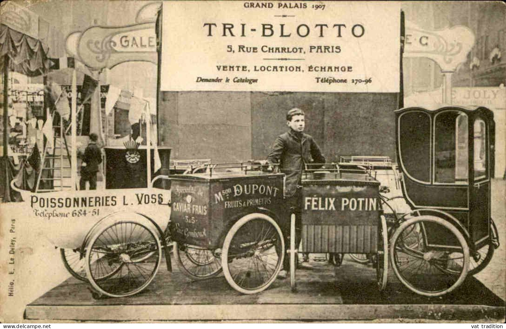 MÉTIERS  - Carte Postale D'un Stand De Vente/location De Voitures De Commerce - Maison Tri Blotto - Paris - L 146489 - Mercaderes