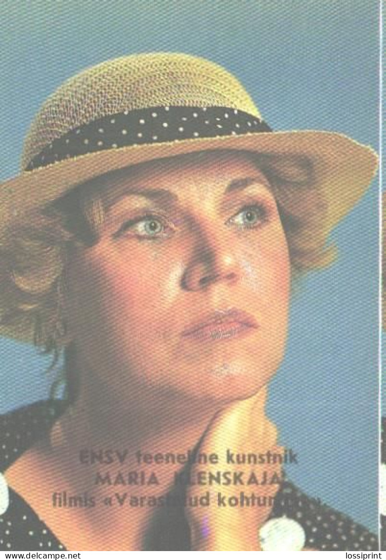 Pocket Calendar, Estonian Actress Maria Klenskaja, 1989 - Small : 1981-90