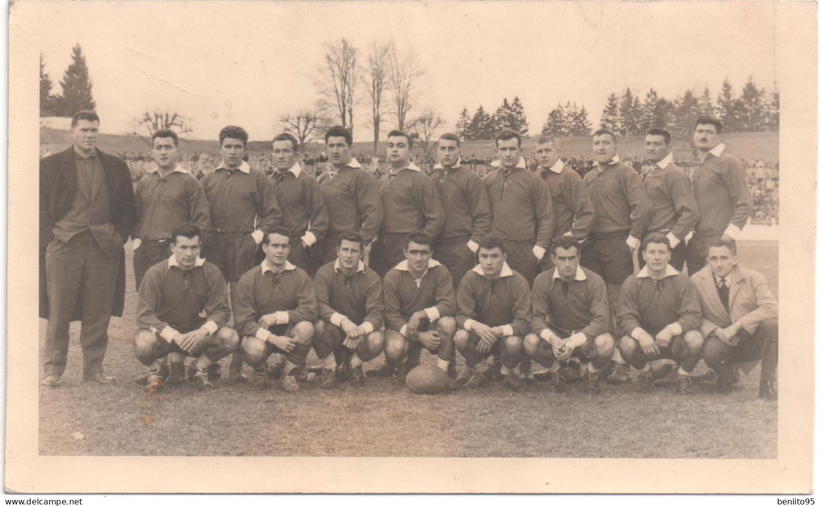 PHOTO ORIGINALE De L'équipe 1ère De Rugby D'AURILLAC 1959-60. - Aurillac