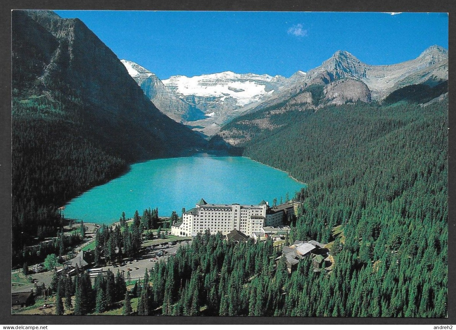 Banff  National  Park  Alberta - Aerial View Of Lake Louise The Chateau Lake Louise And Victoria Glacier - Banff