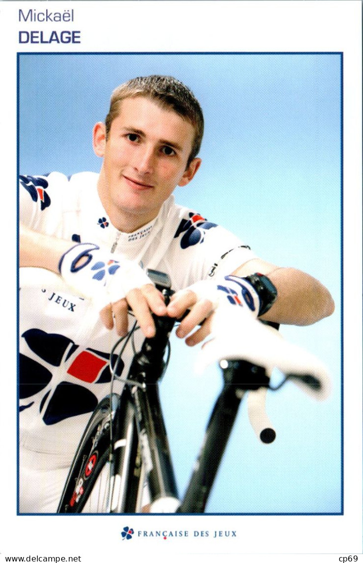 Carte Cyclisme Cycling サイクリング Format Cpm Equipe Cyclisme Pro Française Des Jeux 2007 Mickaël Delage France Superbe.Etat - Cyclisme