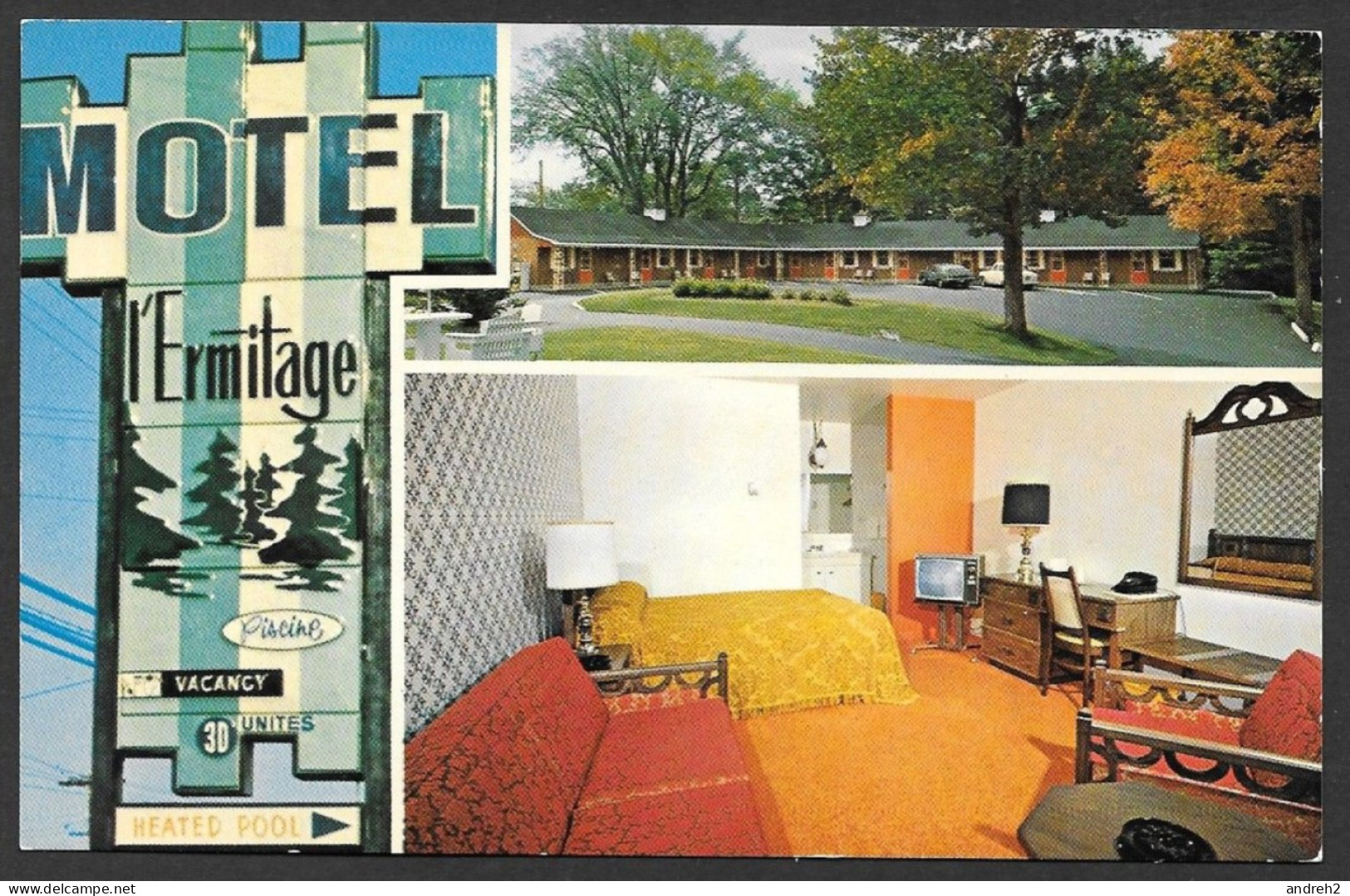 Sherbrooke  Québec - Motel L'ermitage - Lise Et Roméo Vos Hôtes - Carte N'a Pas Voyagée - Uncirculated - Par W. Schermer - Sherbrooke