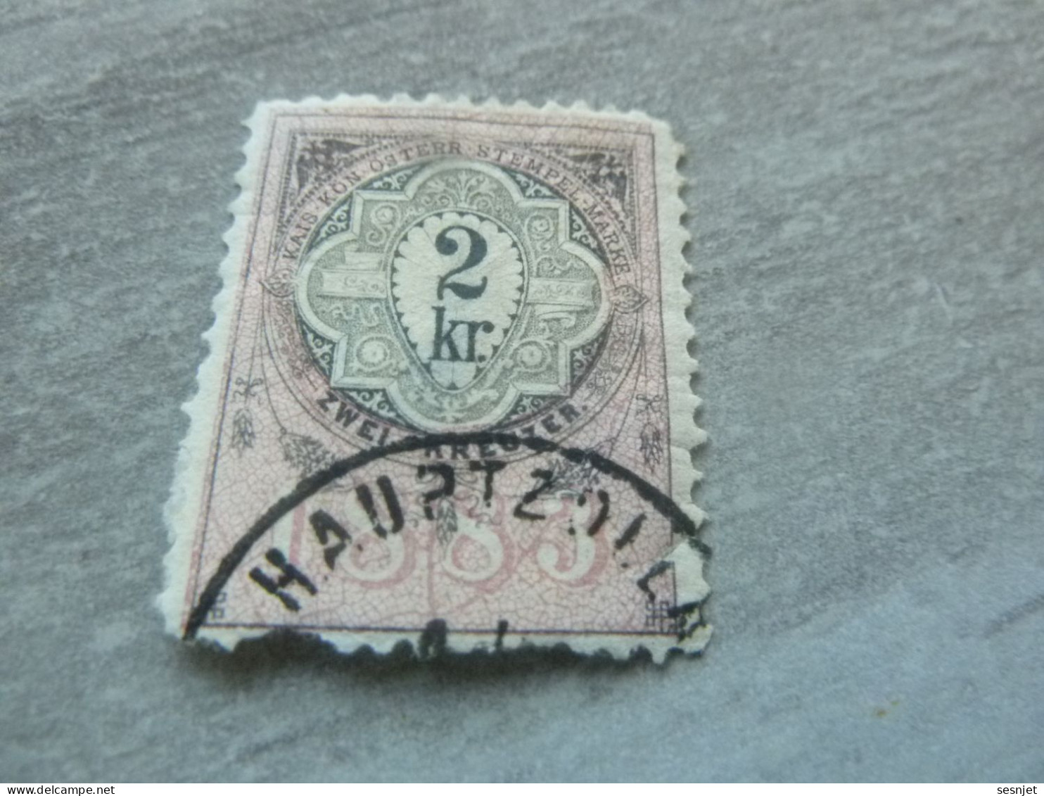 Autriche - Empire - Zwei  Kreuzer - 2 Kr - Dentelé - Multicolore - Oblitéré - Année 1883 - - Revenue Stamps