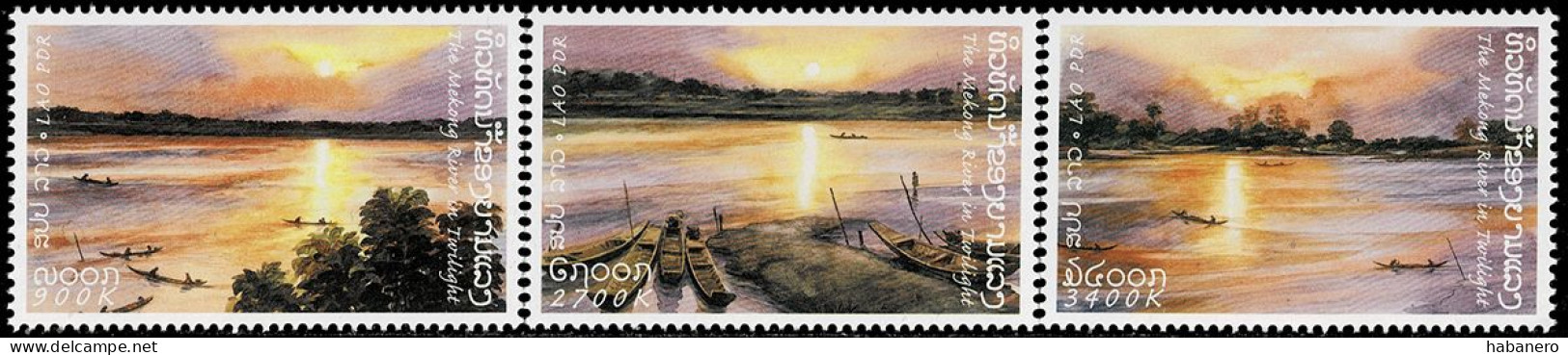 LAOS 2001 Mi 1774-1776 MEKONG RIVER MINT STAMPS ** - Laos