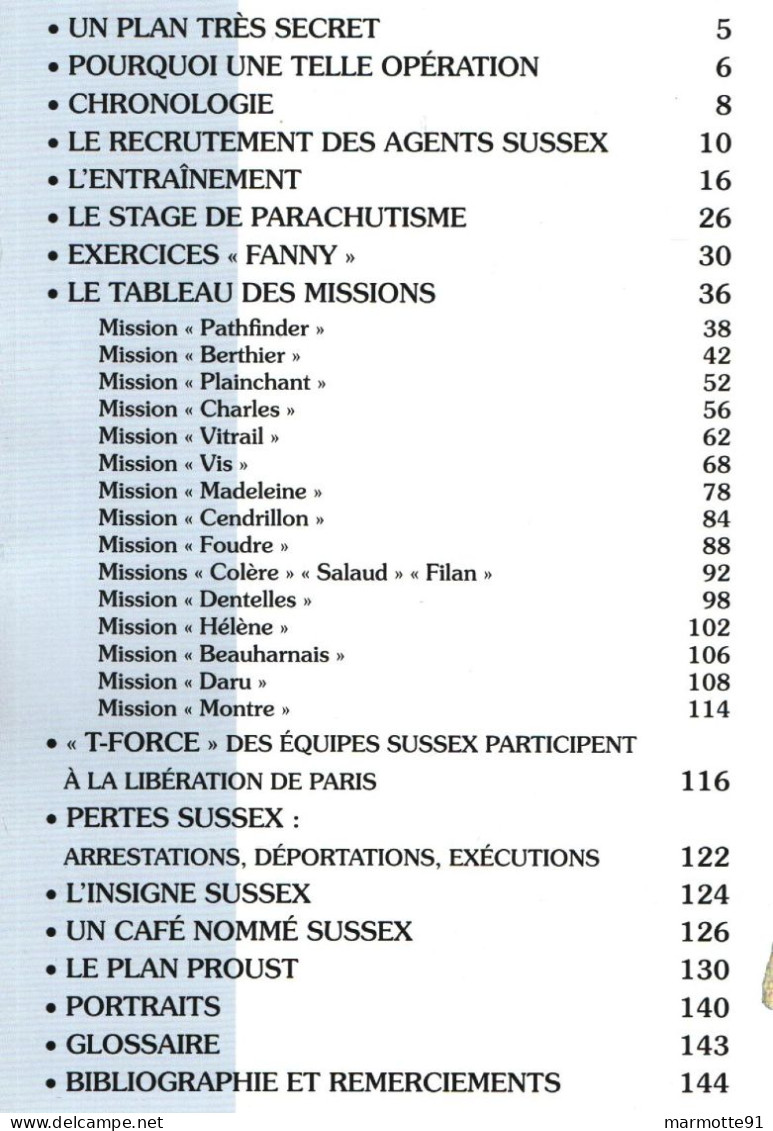 LE PLAN SUSSEX GUERRE SECRETE FRANCE OCCUPEE 1943 1945 RESISTANCE SAS OSS BCRA  PAR D. SOULIER - 1939-45