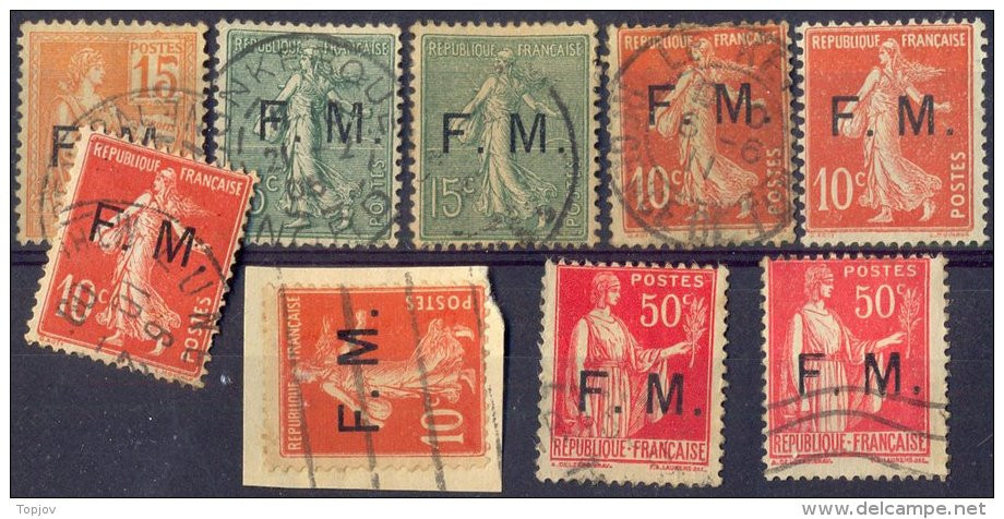 FRANCE -  POSTA MILITARE - F. M. - LOT - Andere & Zonder Classificatie