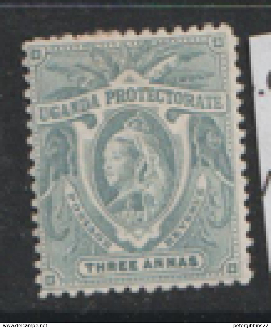 Uganda   1898 SG  87   3anna  Pale Grey  Mounted Mint - Uganda (...-1962)