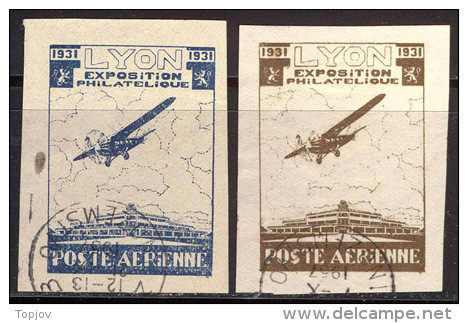 FRANCE - EXPOSITION PHIL POSTE AERIEN - LYON  Vignette  - Used - 1931 - Andere & Zonder Classificatie